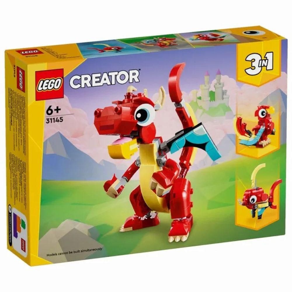Lego Creator Dragão Vermelho 3 Em 1- 149 Peças 31145