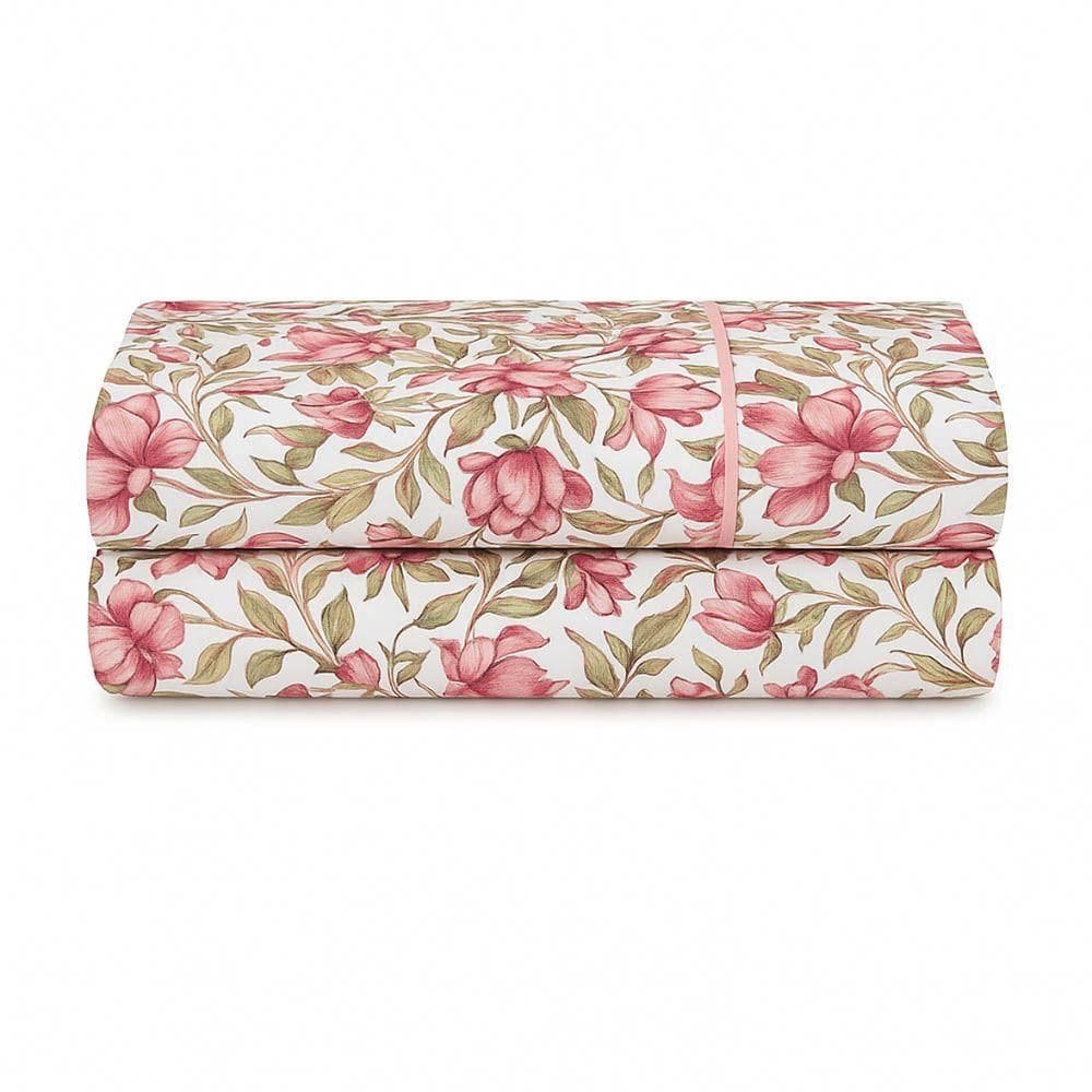 Lençol De Cima Avulso Luar Estampado King 01 Peça Malha 100% Algodão - Floral