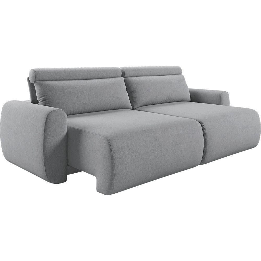 Sofá Retrátil E Reclinável Peony 2,20m Linho Cor Cinza Escuro 2373