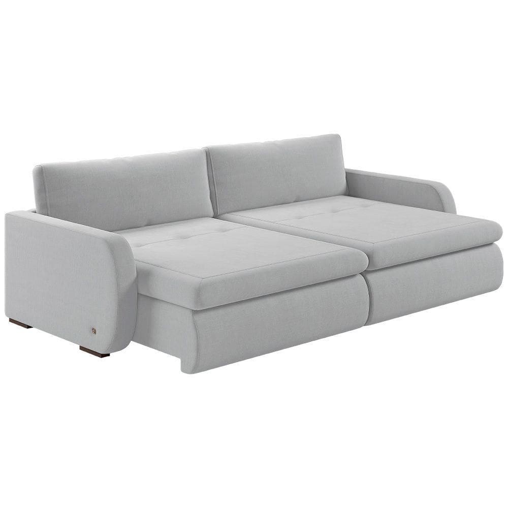 Sofá Retrátil E Reclinável Zinia 2,20m Linho Cor Gelo 2322