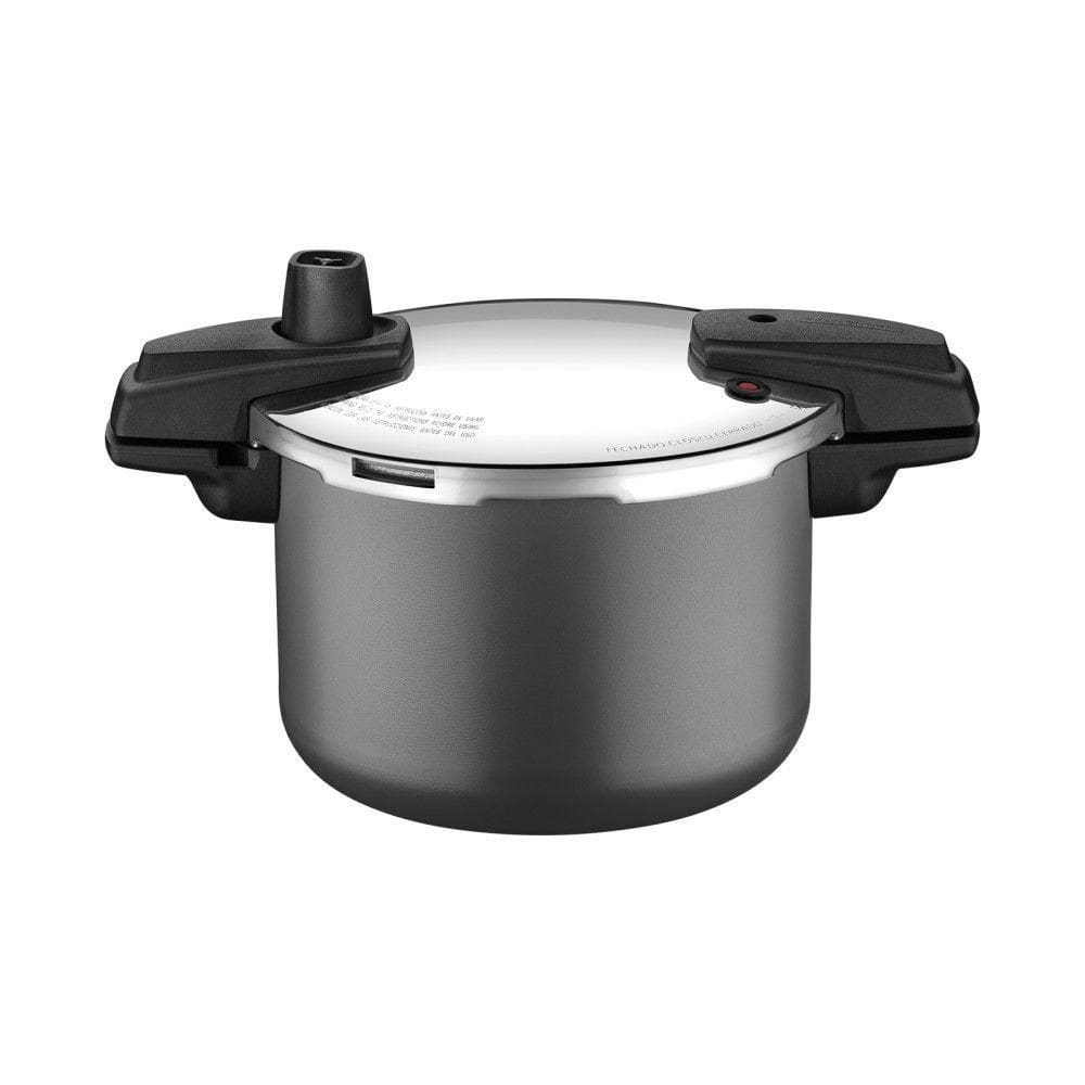 Panela De Pressão Arizona Indução 20 Cm 4,5 L Em Alumínio Revestimento Interno E Externo Grafite Tramontina 20560-520