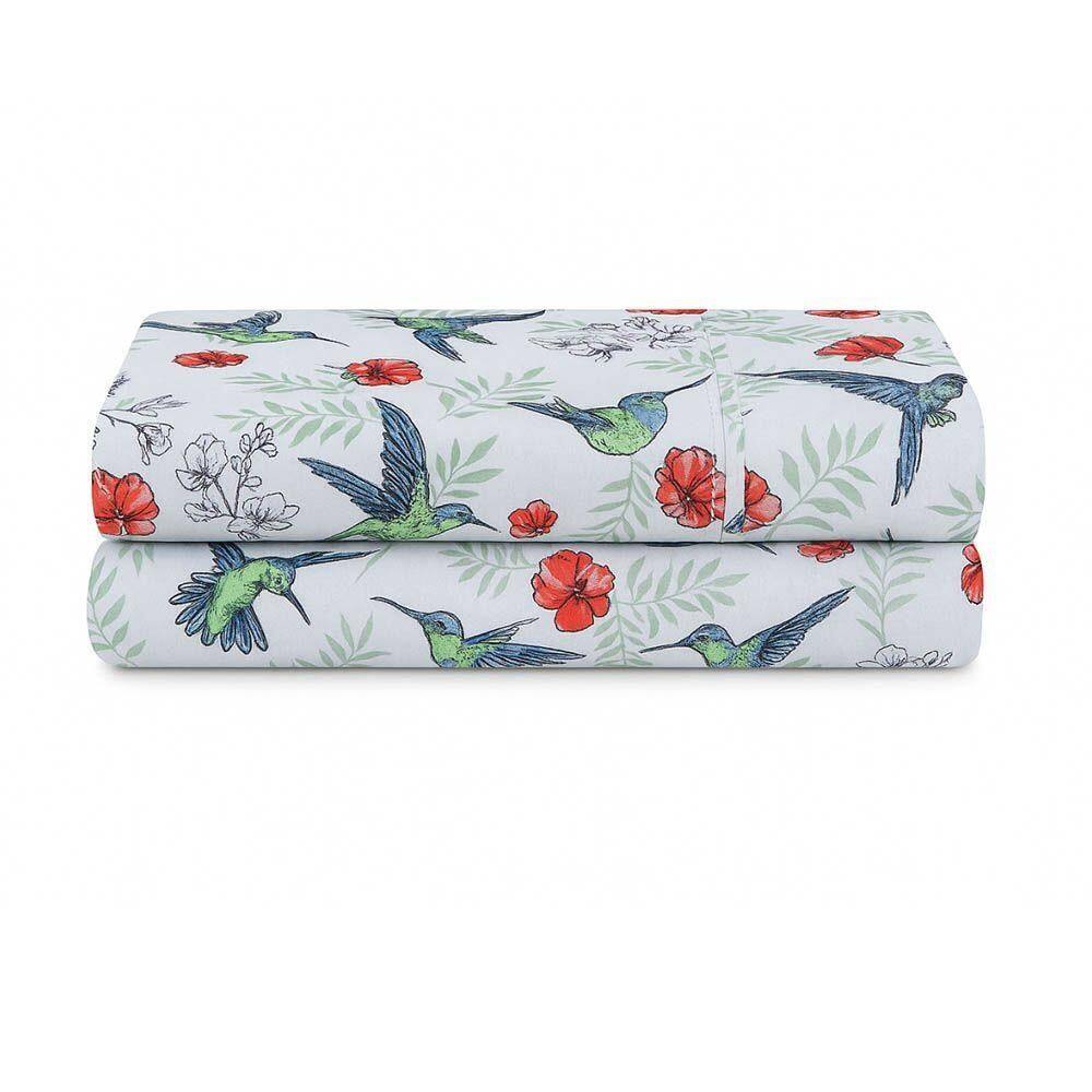 Lençol De Cima Avulso Luar Estampado Casal 01 Peça Malha 100% Algodão - Birds