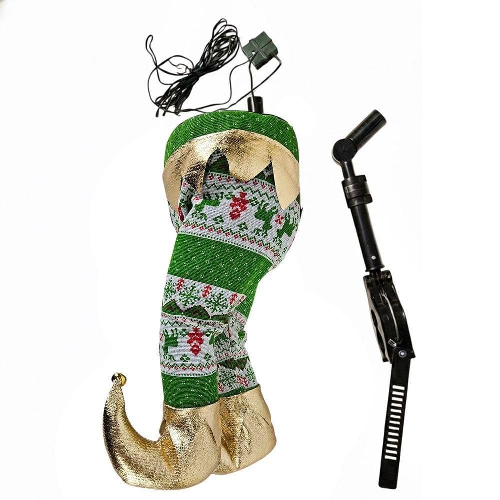 Pernas Duende Natal Enfeite Arvore Natalina Movimenta Chuta Flexivel Decoraçao Janela Loja Festa Evento Fim De Ano