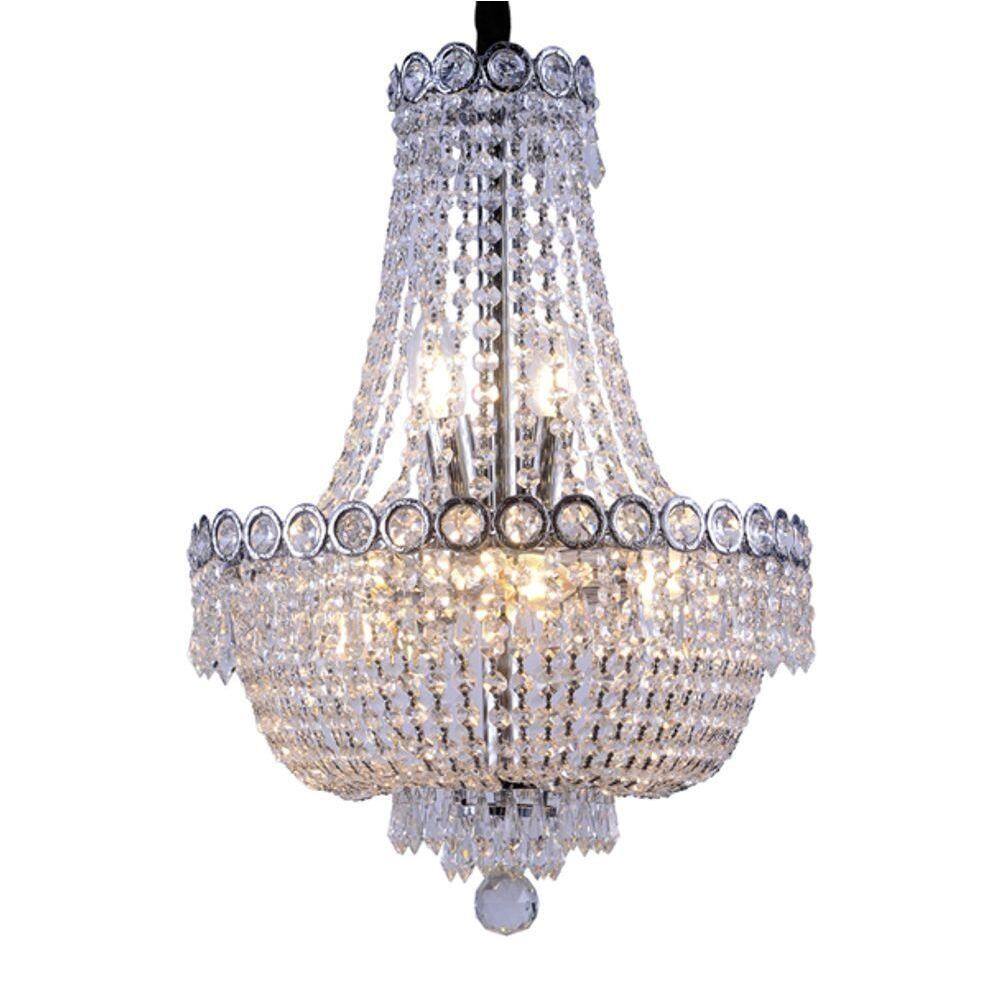 Lustre Pendente Taschibra Império 400 Transparente E14 Bivolt