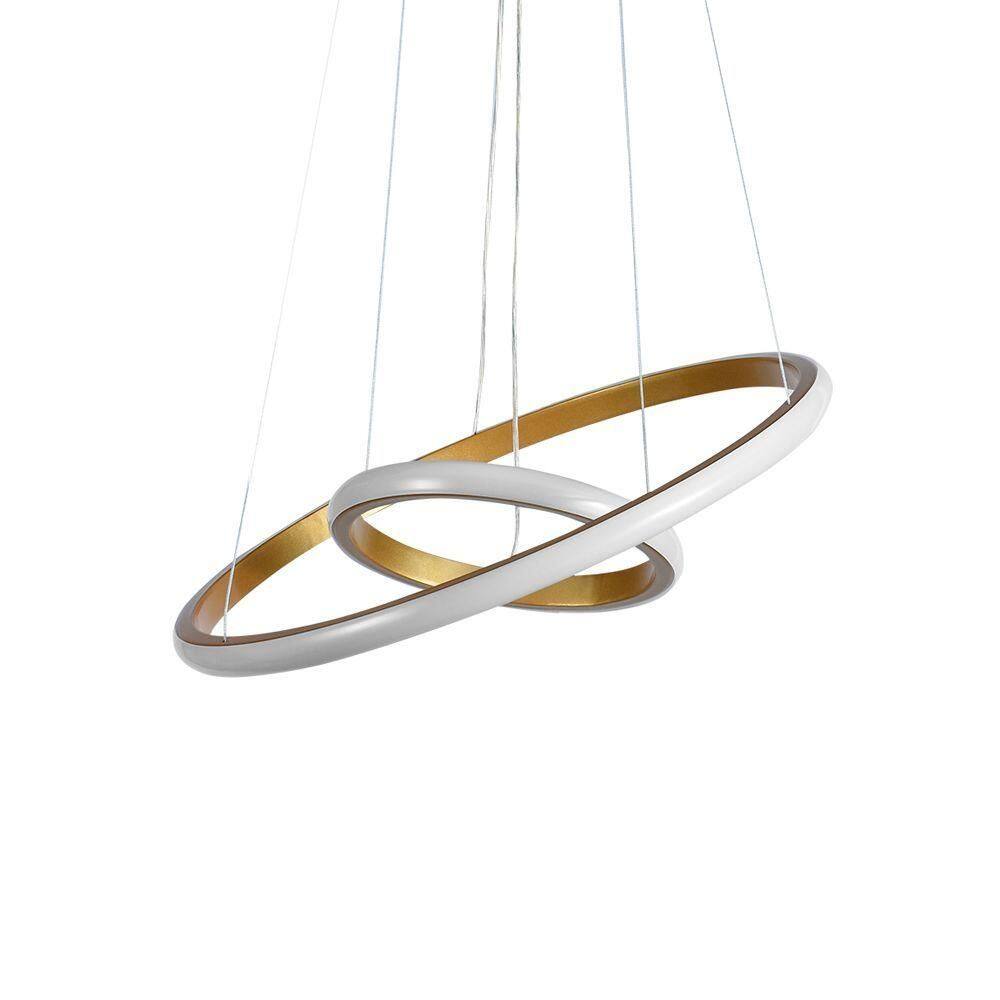 Lustre Pendente Taschibra Montreal 25w Led Bivolt Ouro Fosco