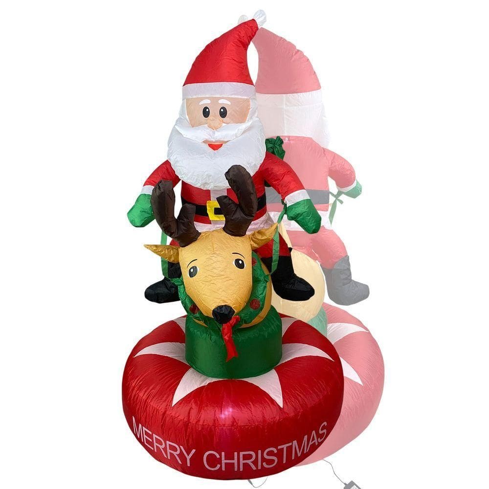 Boneco Inflavel Natal Papai Noel Rena Grande Natalina Decoraçao Loja Shopping Casa Enfeite Hall Entrada Vitrine Fim Ano