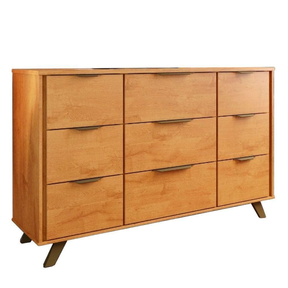 Comoda Buffet Olimpia 9 Gavetas 100% Mdf Móveis Europa Peróba