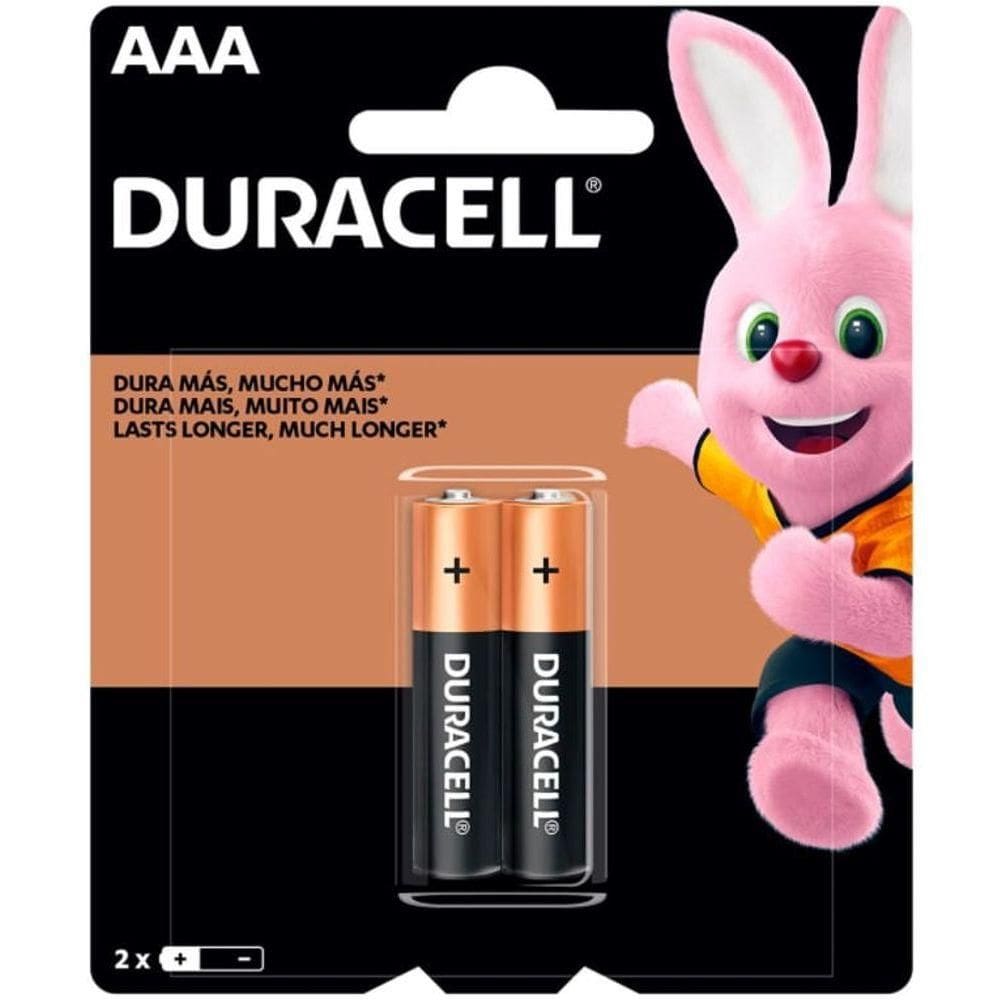 Pilha Alcalina Aaa - C/ 2 Unidades - Duracell