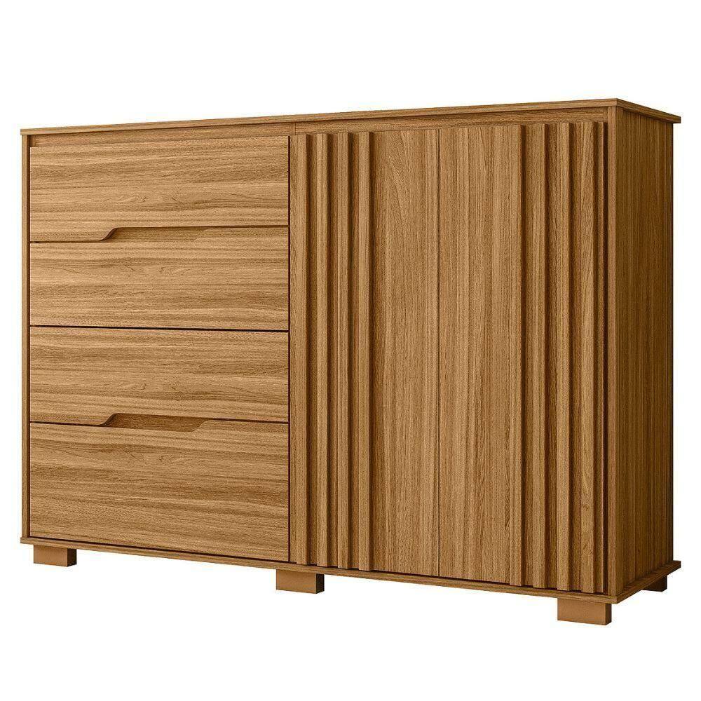 Comoda Texas 4 Gavetas 2 Portas 147 Cm Freijo Moval Freijo