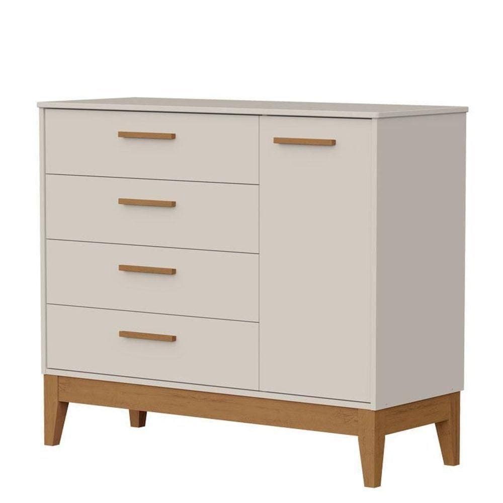 Cômoda Sapateira Infantil Flip Areia Acetinado - Reller