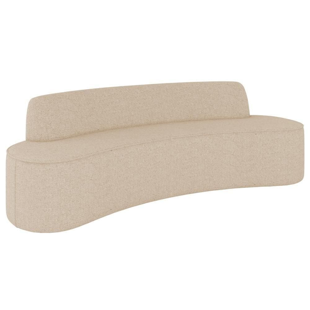 Sofá 4 Lugares Para Sala De Estar Living 260cm Koane D06 Linho Marfim - Mpozenato