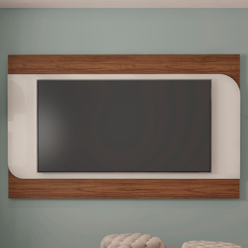 Painel TV 86 Polegadas 220cm Suspenso Reno Cedro Off White A09 - Mpozenato