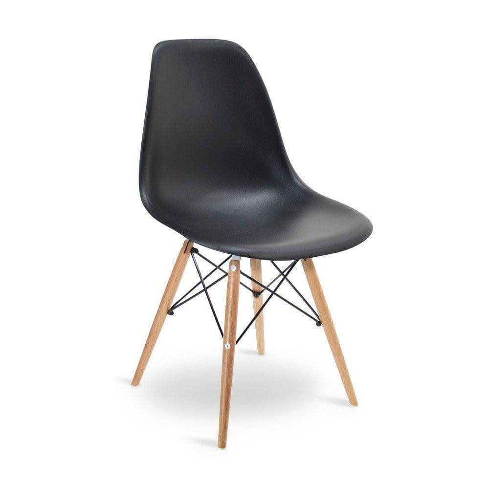 Cadeira Sala De Jantar Eiffel Eames Base Madeira R02 - D`rossi Azul Turquesa