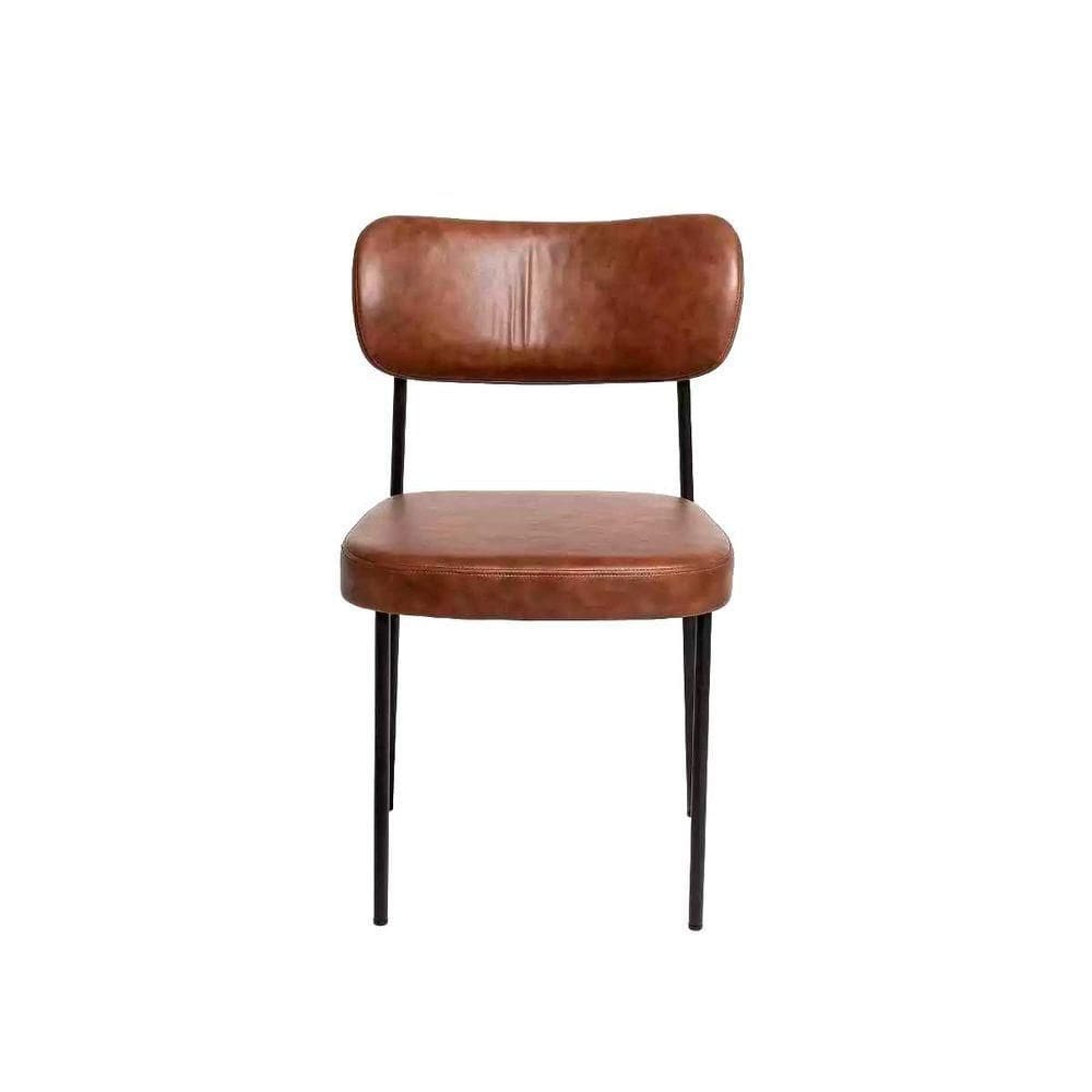 Cadeira Sala De Jantar Pés Em Aço Verona Sintetico Ds Home Sintético Whisky