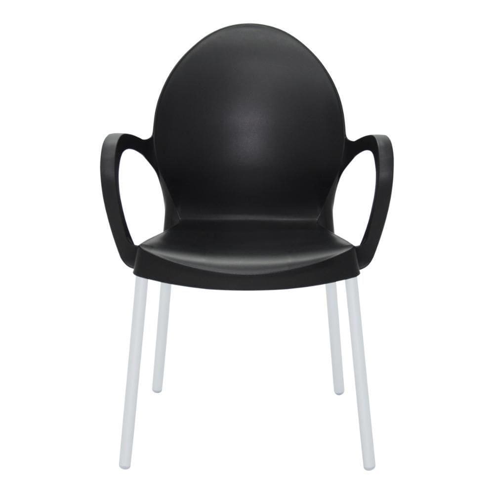 Cadeira Tramontina Grace Com Braços Em Polipropileno Preto