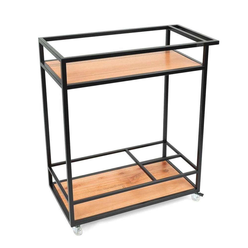 Carrinho Para Bebidas Estilo Industrial Grande Madeira Em Pinus