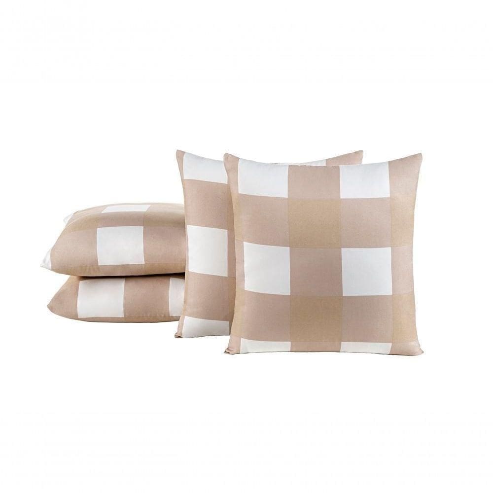 Almofadas Cheias Dolce Vita 04 Peças - Caqui