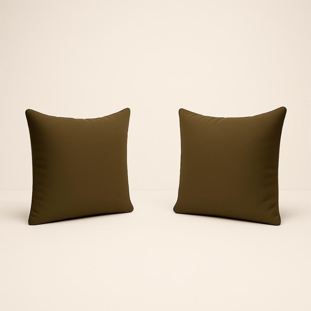 Kit 2 Almofada 42cm Decorativa Suede Fofinha Sofá E Cadeira Marrom