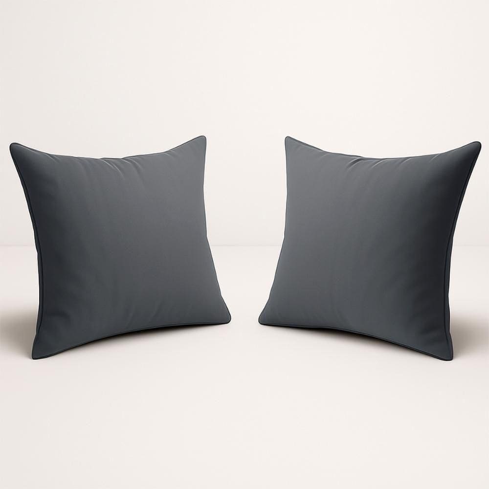 Kit 2 Almofada 42cm Decorativa Suede Fofinha Sofá E Cadeira Cinza