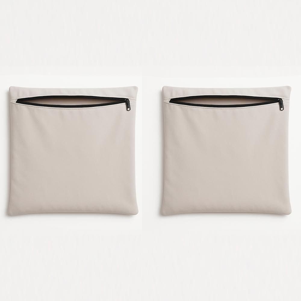 Kit 2 Capa De Almofada 42cm Decorativa Suede Sofá Poltrona Bege