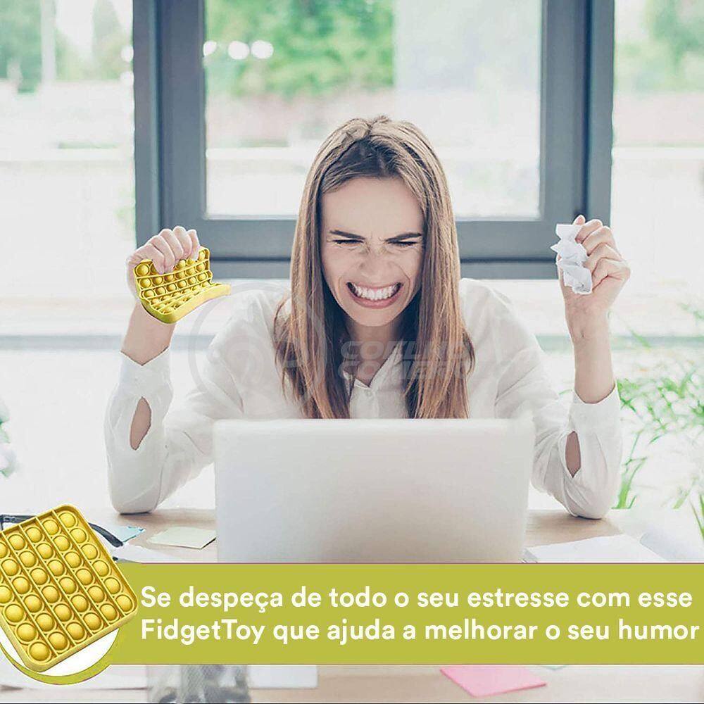 Pop It Estourar Bolha Sensor Amarelo