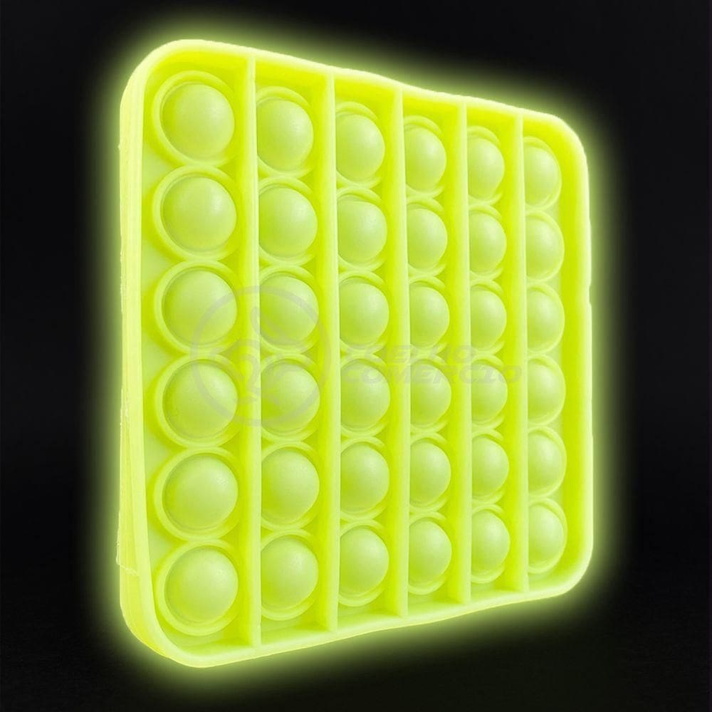 Pop It Brilha No Escuro Sensorial Amarelo