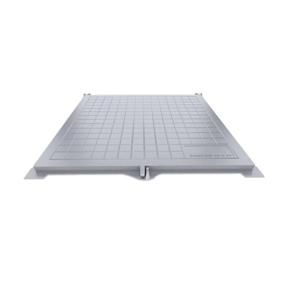 Tampão Articulado S Rebaixo Passagem Inspeção Cinza 60x60cm