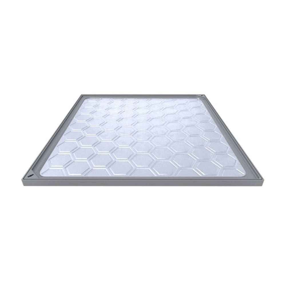 Tampão Simples Com Rebaixo Passagem Inspeção Cinza 80x80cm