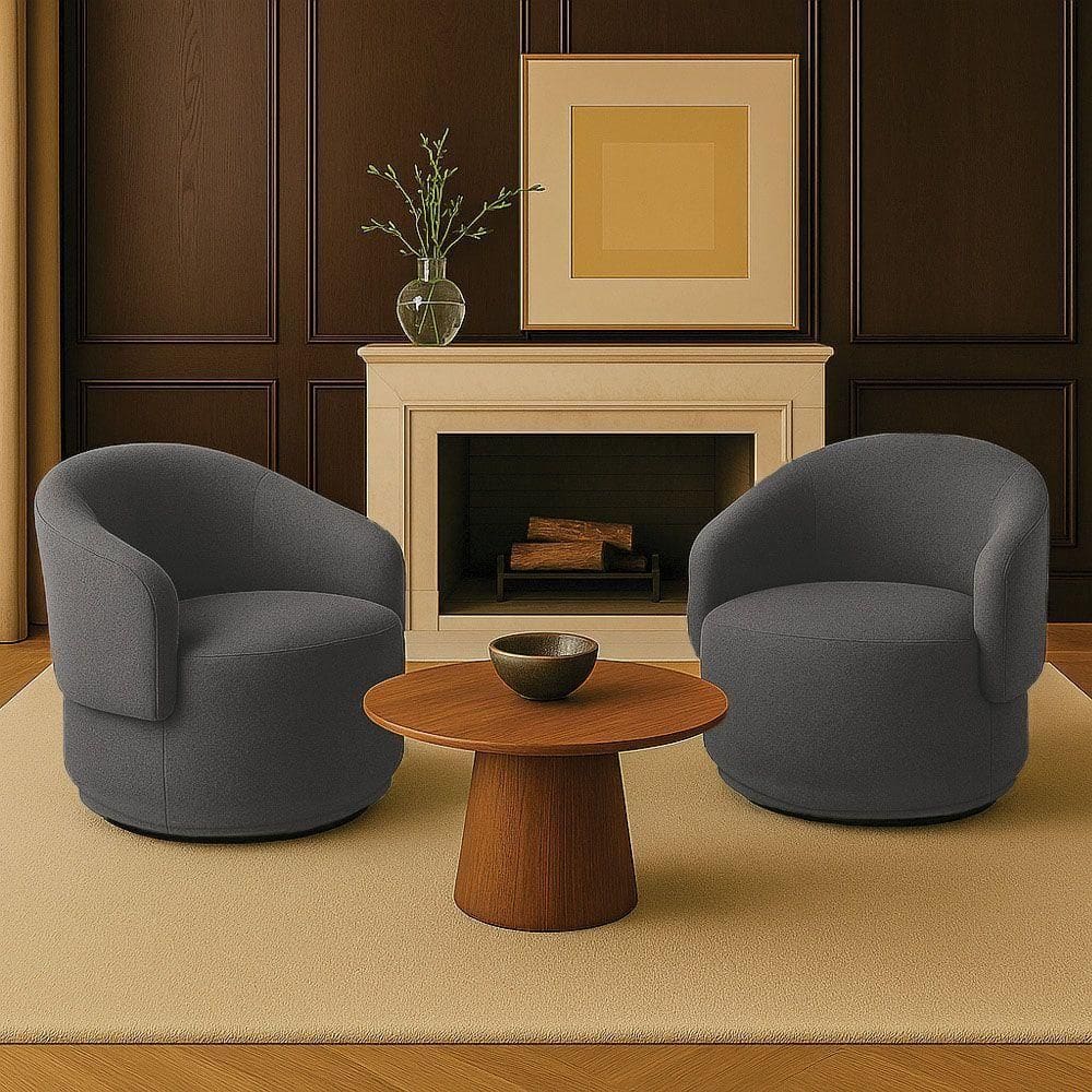 Poltrona Decorativa Orgânica Kit 2 Névoa Bouclê E03 - D`rossi Cinza Escuro