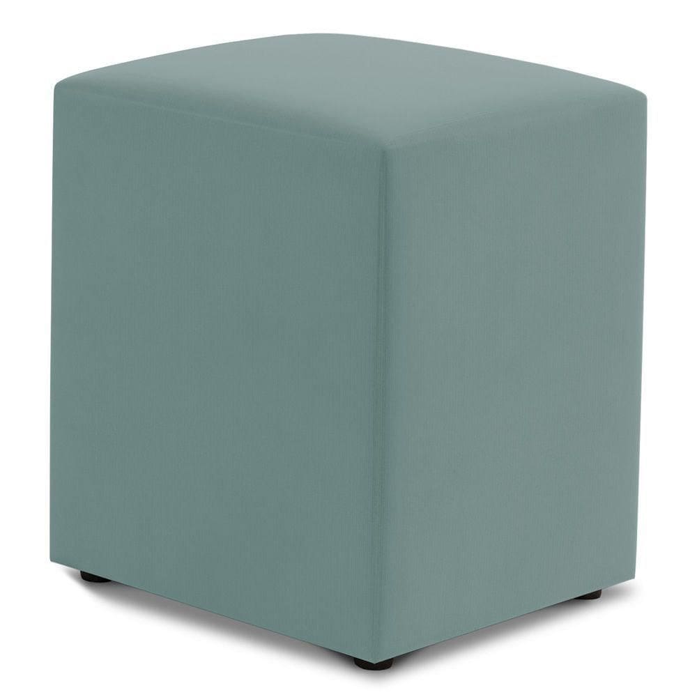 Puff Decorativo Sala De Estar Quadrado 36x47cm Veludo Acqua - Abmaza