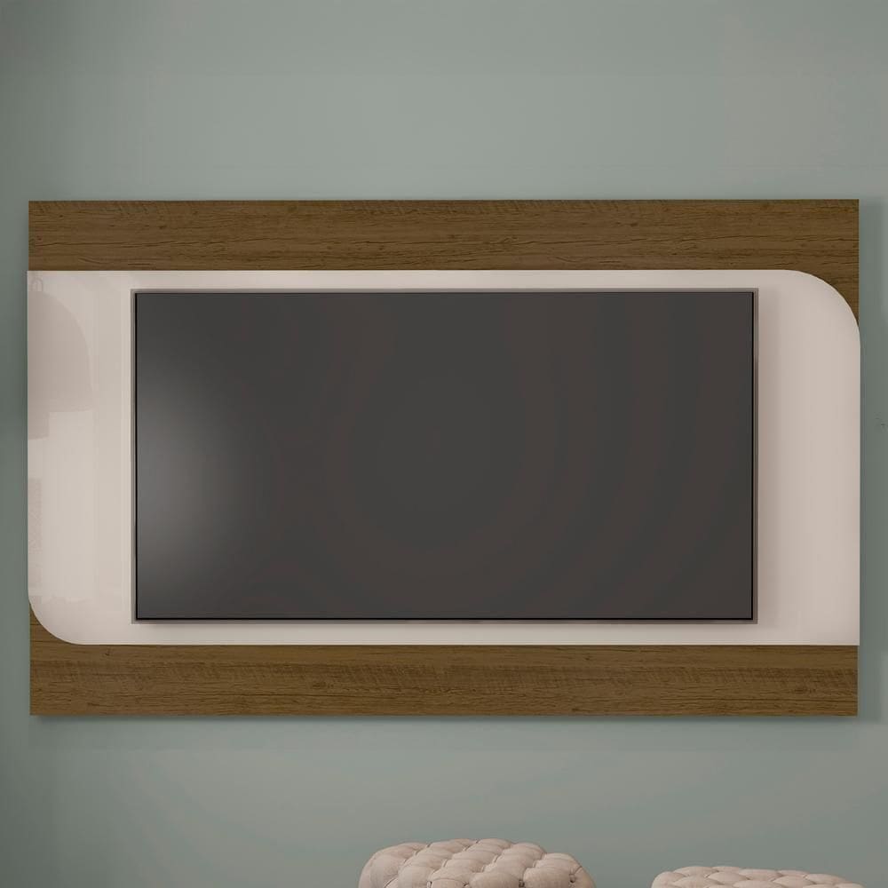 Painel TV 86 Polegadas 220cm Suspenso Reno Pinho Off White A09 - Mpozenato
