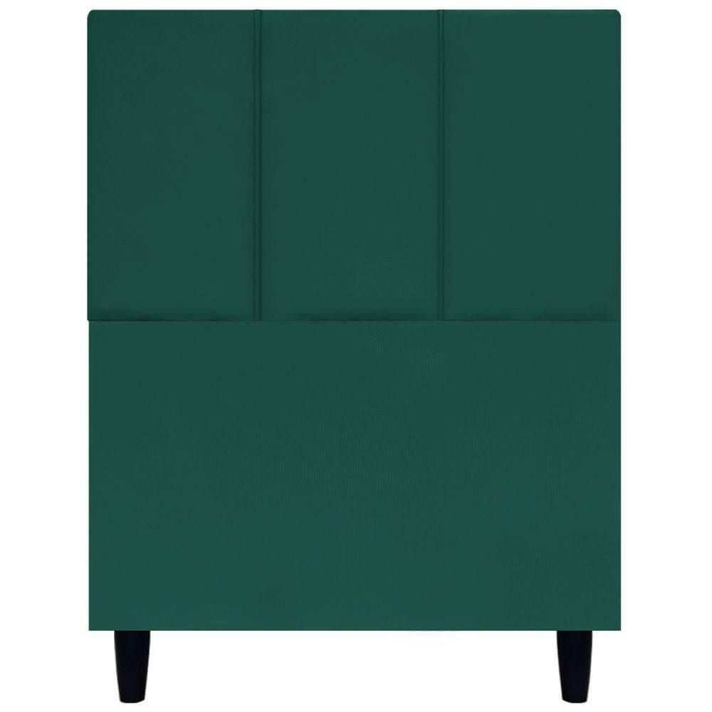 Cabeceira Decorativa Classic Para Cama De Solteiro 90 Cm Suede - Verde Suede