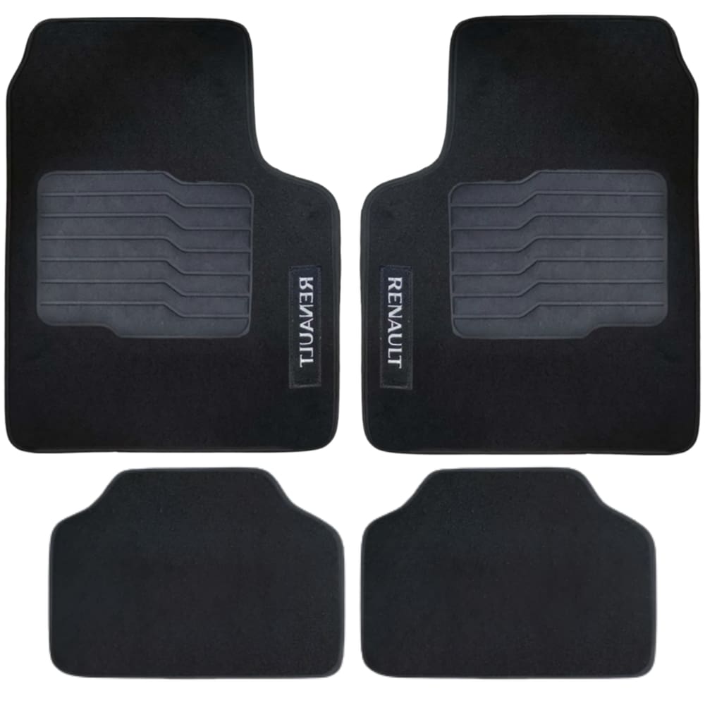 Jogo Tapete Universal Carpete Automotivo 4 Peças Clio,Kwid, Logan