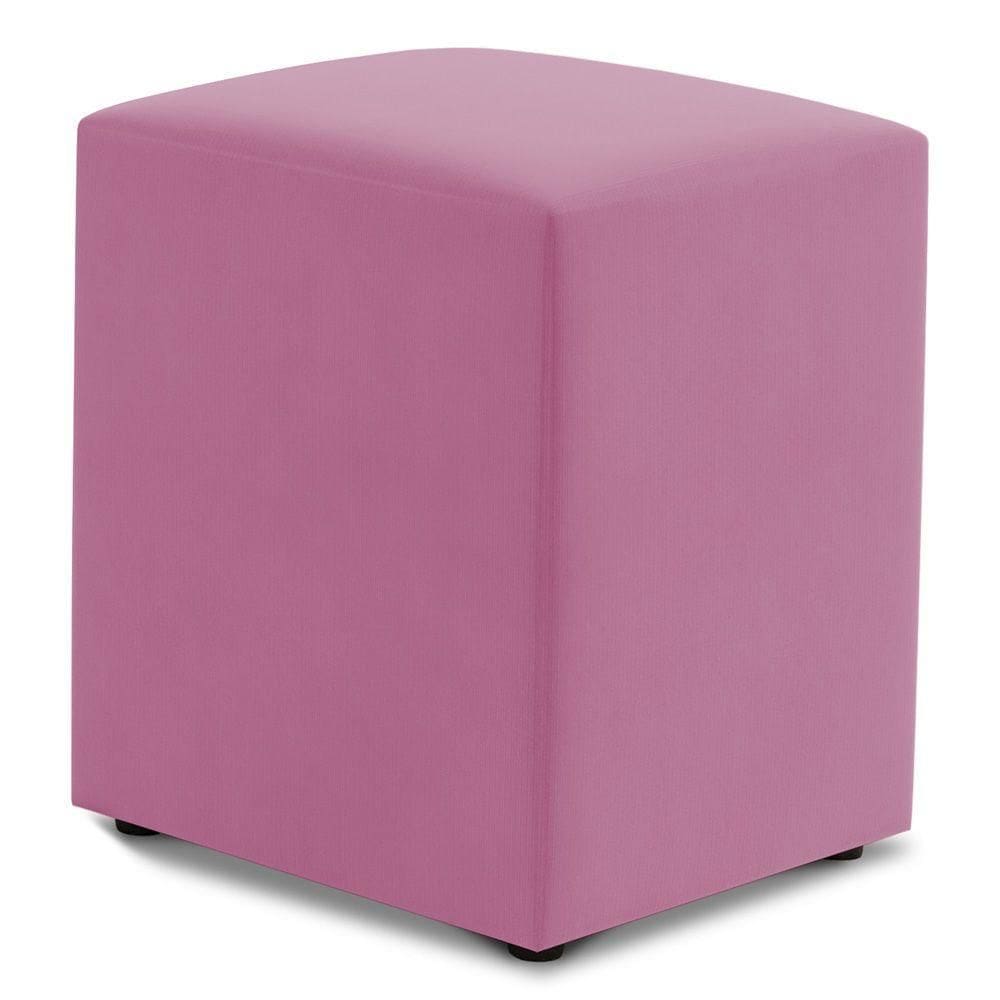 Puff Decorativo Sala De Estar Quadrado 36x47cm Suede Rosa - Abmaza