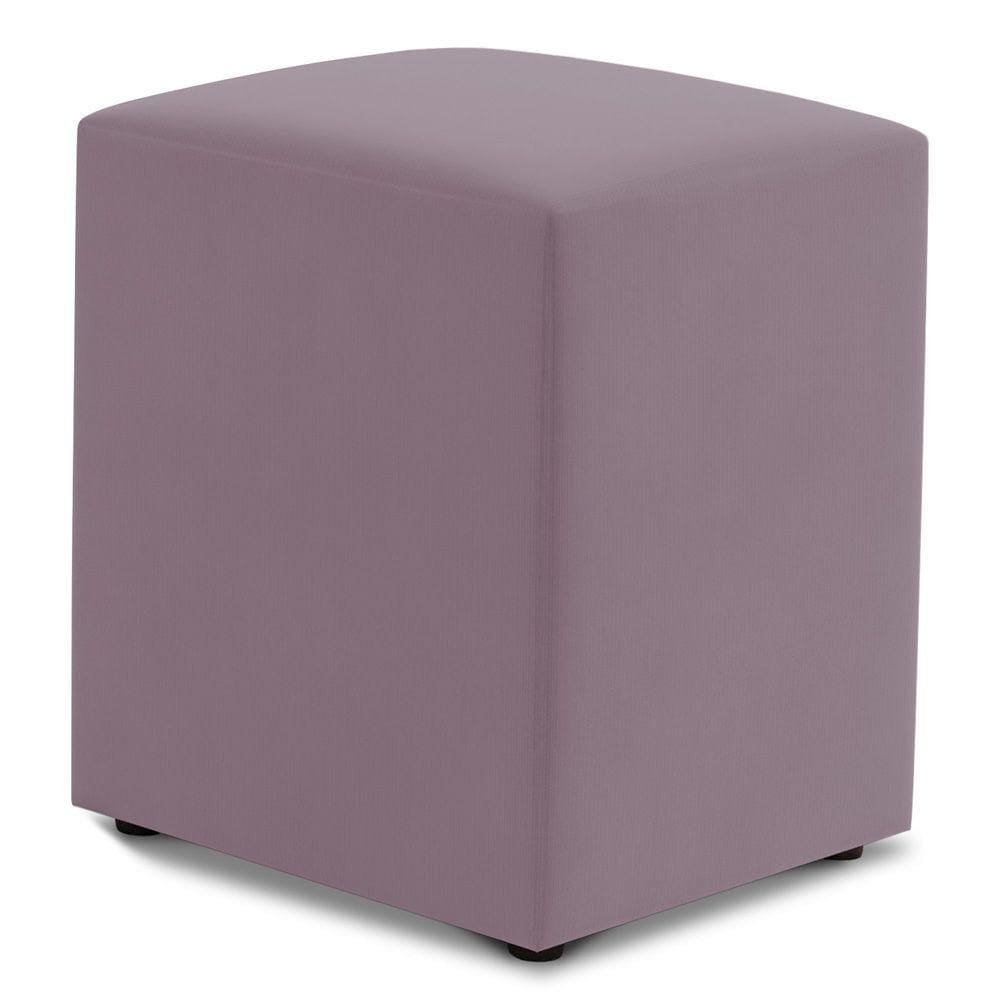 Puff Decorativo Sala De Estar Quadrado 36x47cm Veludo Rosê - Abmaza