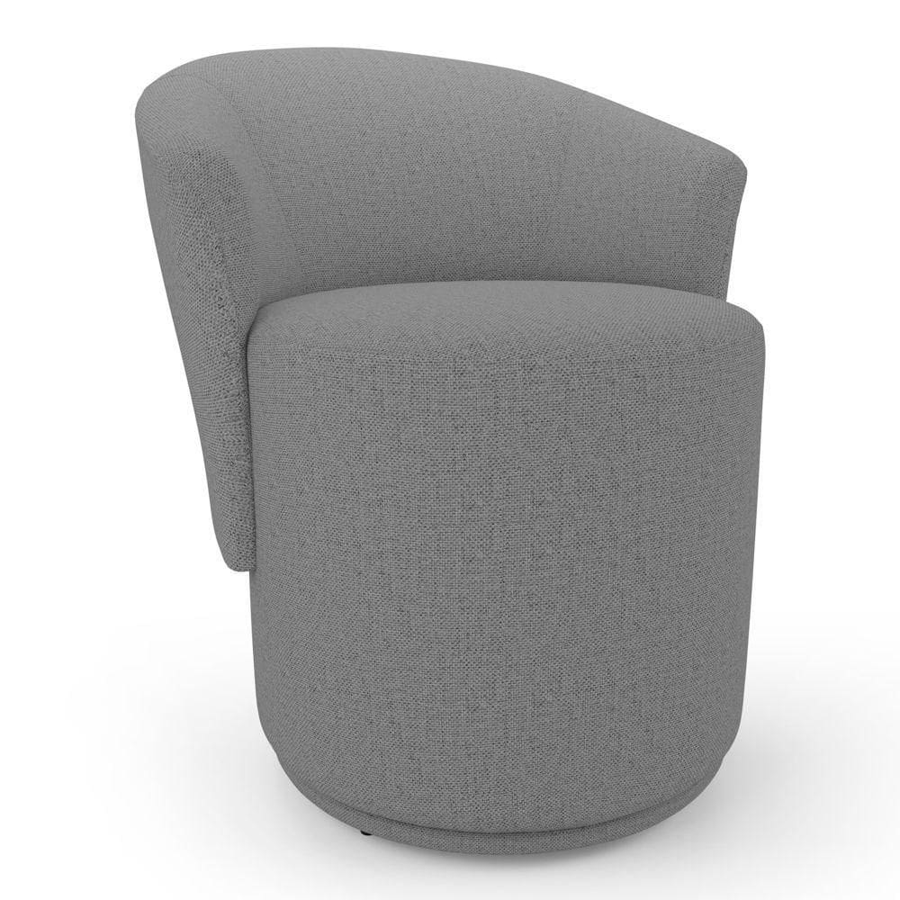 Poltrona Orgânica Living Mavi Fixa Linho Cinza Escuro - Abmaza