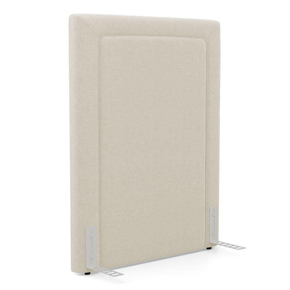 Cabeceira Cama Box Solteiro Alba 90cm Com Frame Bouclé Bege - Abmaza
