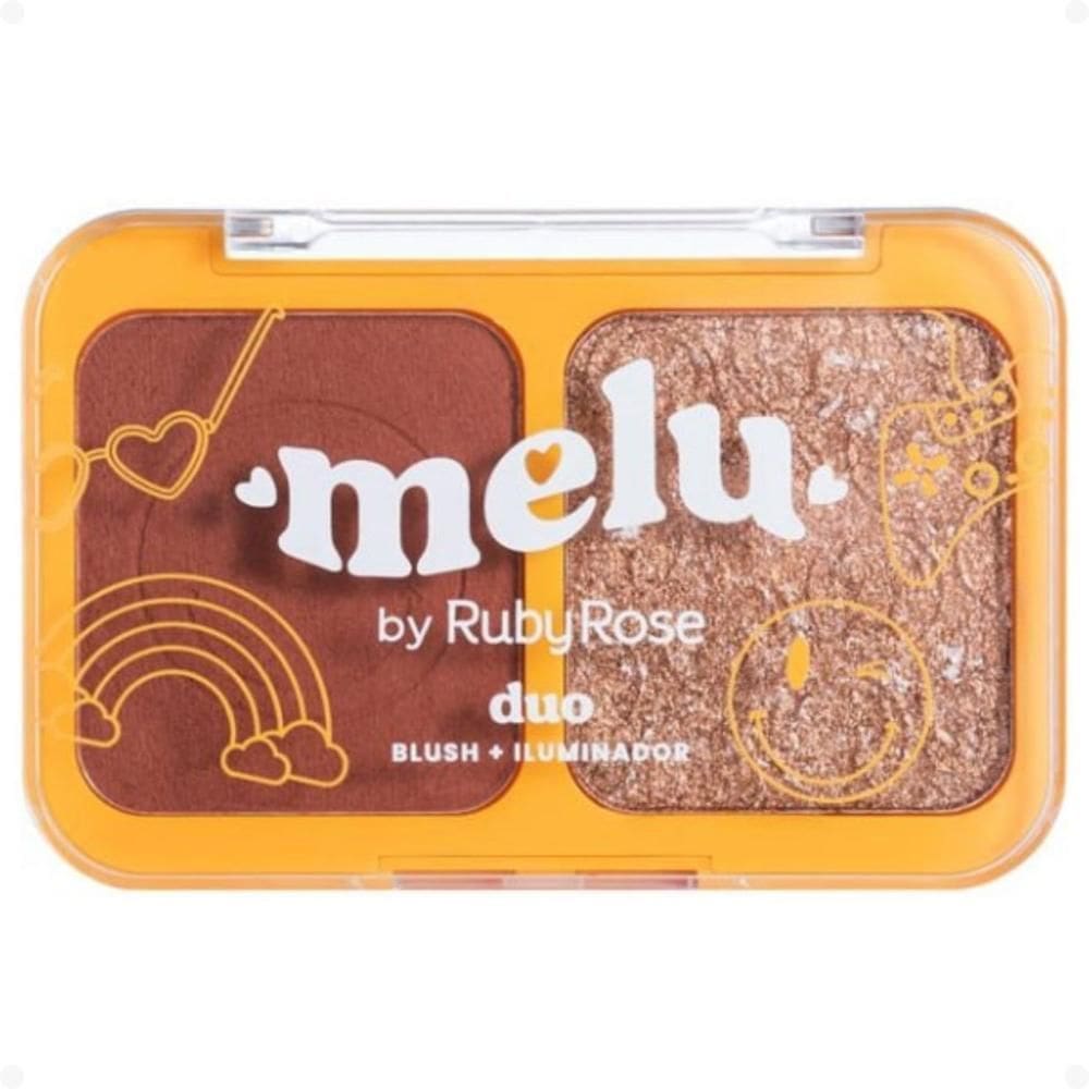 Duo Blush e Iluminador Melu New Rules Dreams RR-1002-3