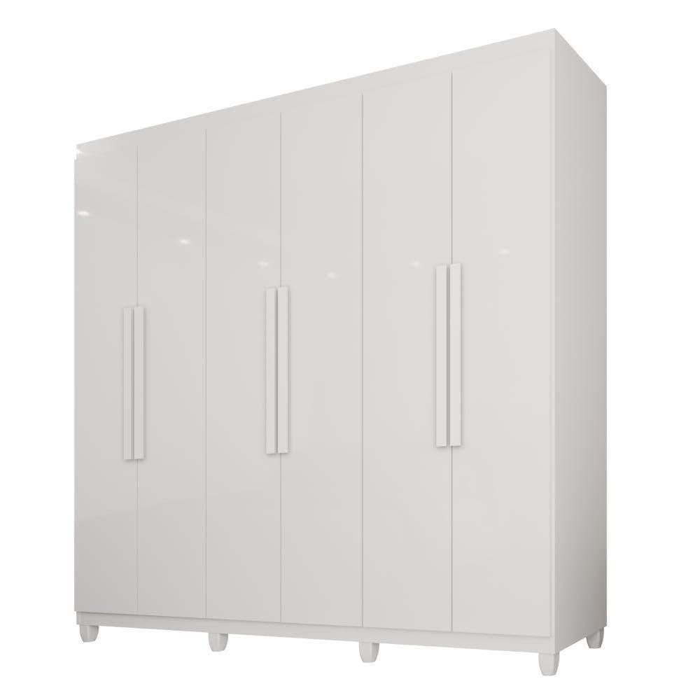 Guarda-roupa Casal 100% Mdf 6 Portas E 4 Gavetas Espanha