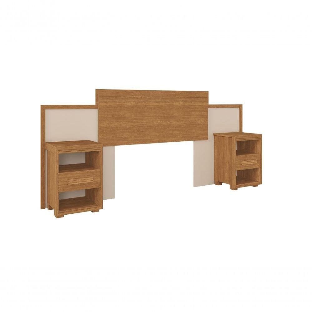 Cabeceira Box Dinamarca Com Duas Mesas Acopladas Camas Fenix