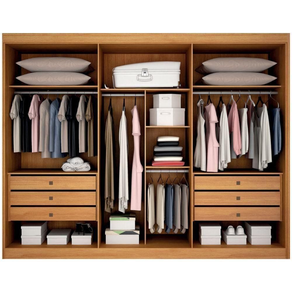 Guarda Roupa Diamante Ripado Cinamomo Off | Casas Bahia