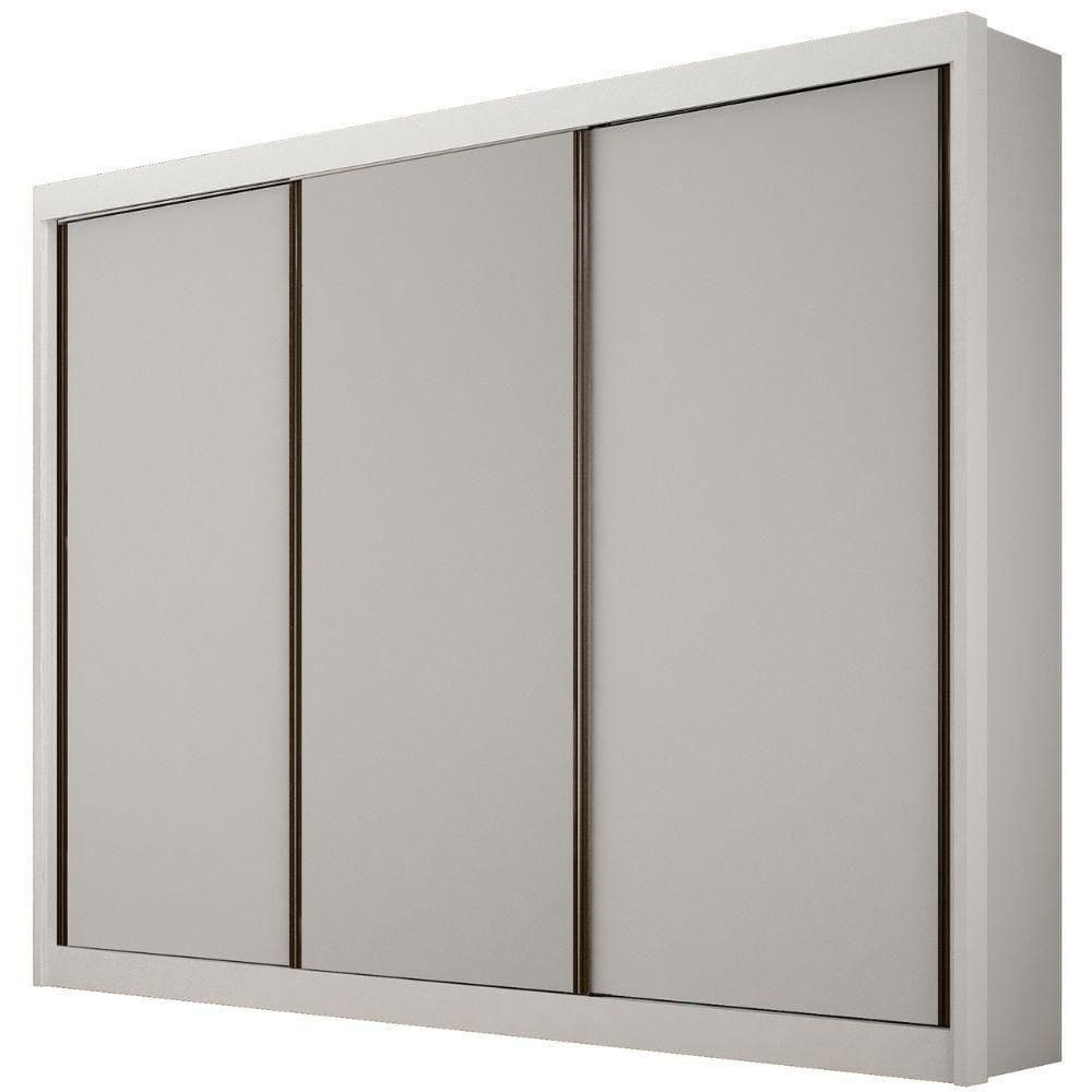 Guarda Roupa Branco 3 Portas 6 Gavetas Leifer Móveis