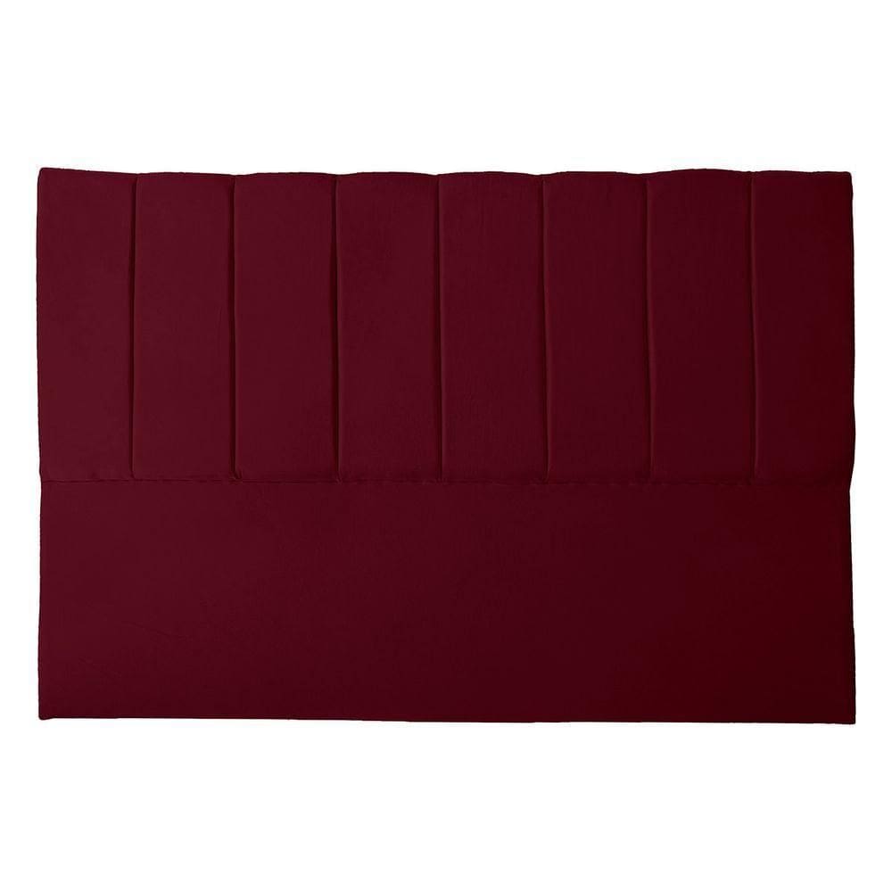 Cabeceira Casal King Estofada Para Cama Box Dália Suede Bordo