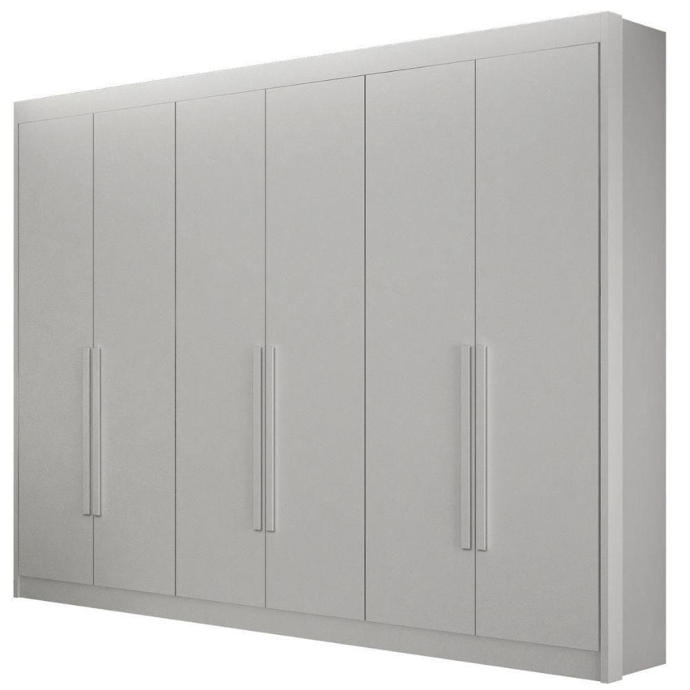 Guarda Roupa Diamante Branco 6 Portas 6 Gavetas Leifer Móveis