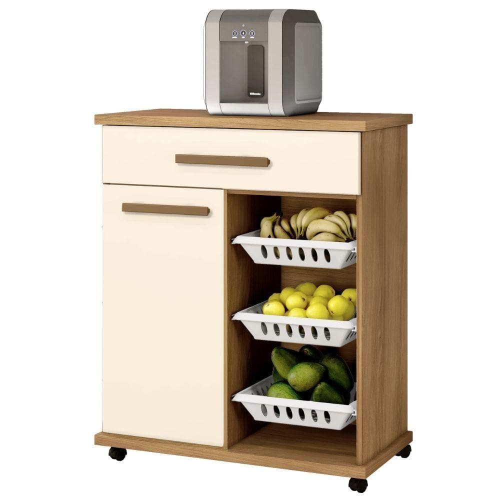 Fruteira Goiânia 1 Porta 1 Gaveta Cinamomo Off White Arte Móveis