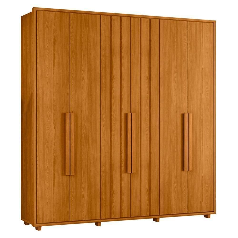 Guarda Roupa Casal Veronese Ripado 6 Portas Cinamomo - Madetec Cinamomo