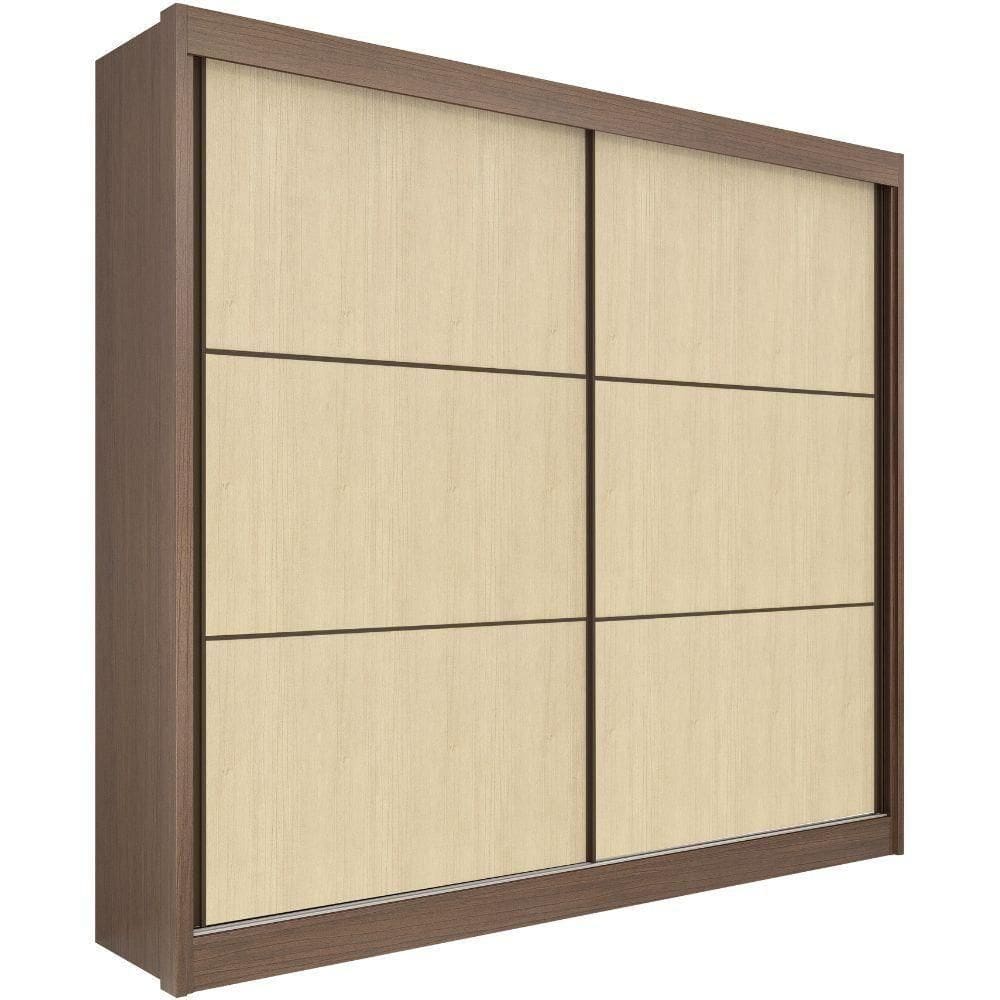 Guarda Roupa Cancun Castanho Linho 2 Portas 6 Gavetas D?doro
