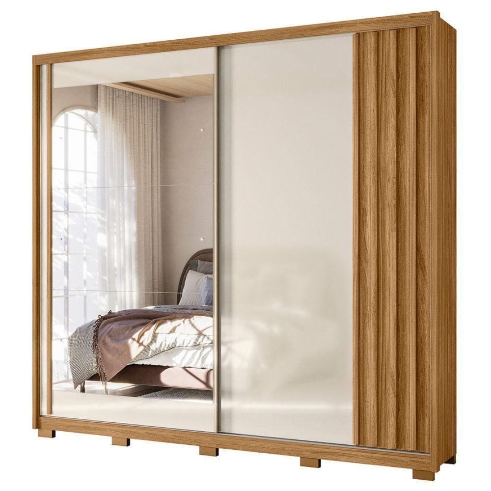 Guarda Roupa Casal 2p 242 Cm Dhara Freijo Off White Moval