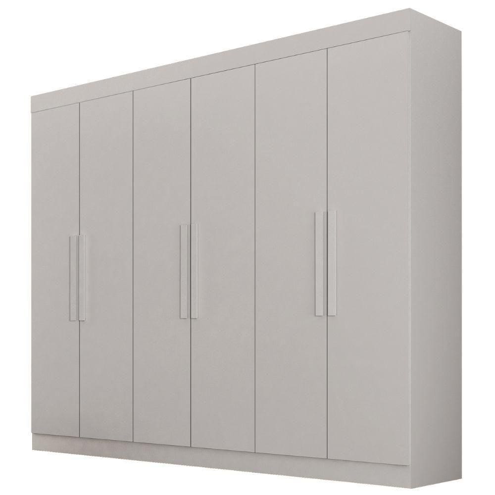 Guarda Roupa Delta Branco 6 Portas 2 Gavetas Leifer Móveis
