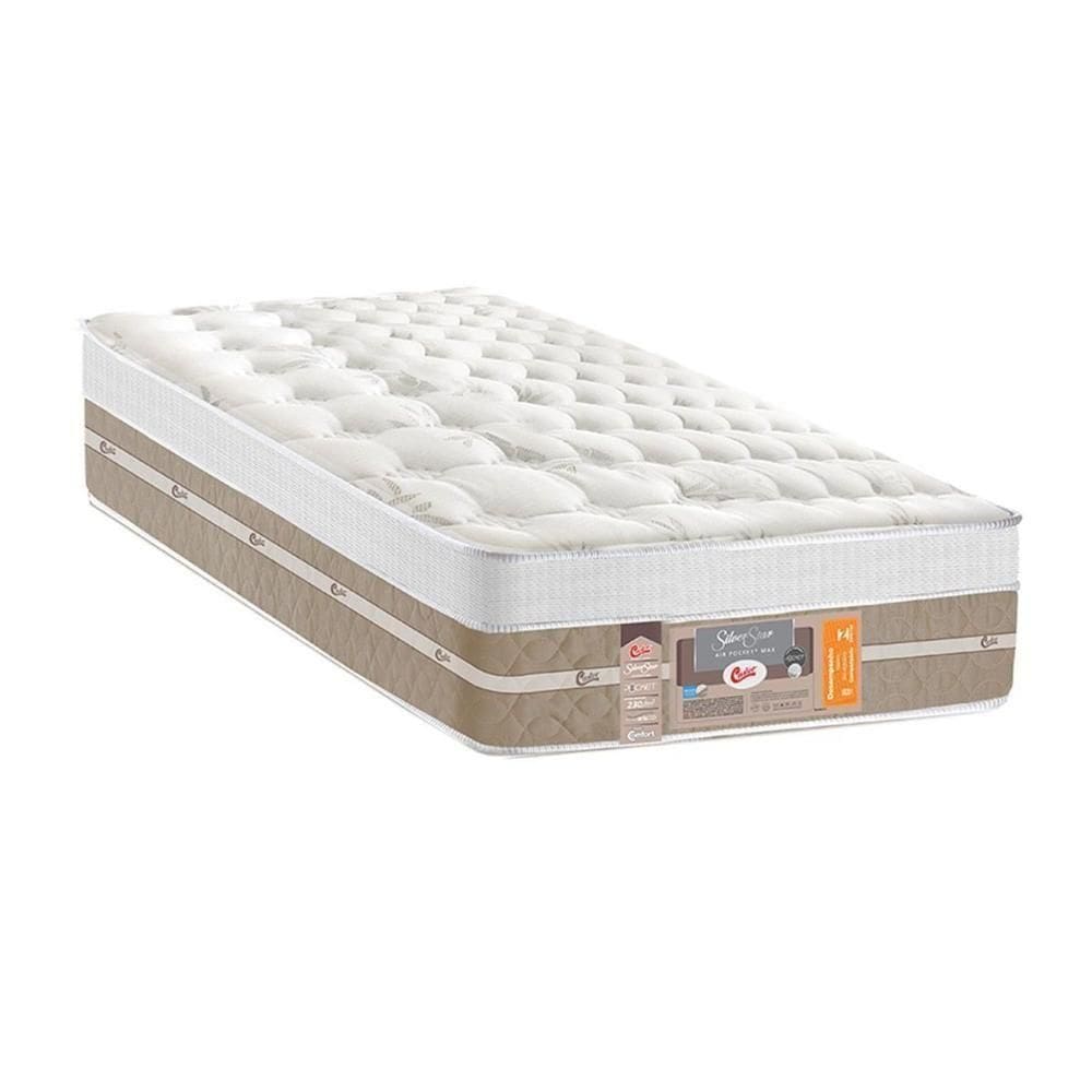 Colchão Solteiro Molas Ensacadas Silver Star Air Euro Pillow (78x188x32) - Castor